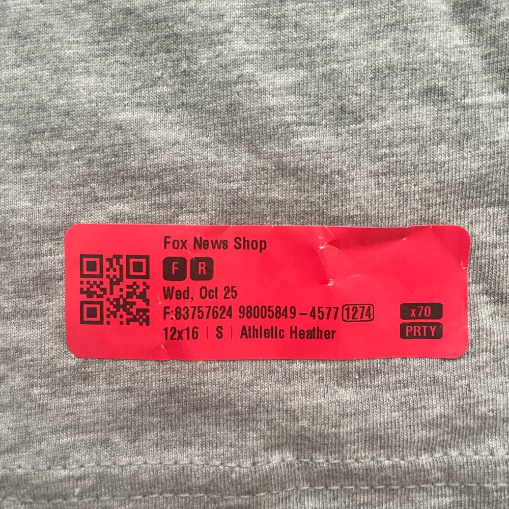 New Proud American Fox News T-Shirt, Heather Gray, Small - Picture 6 of 9